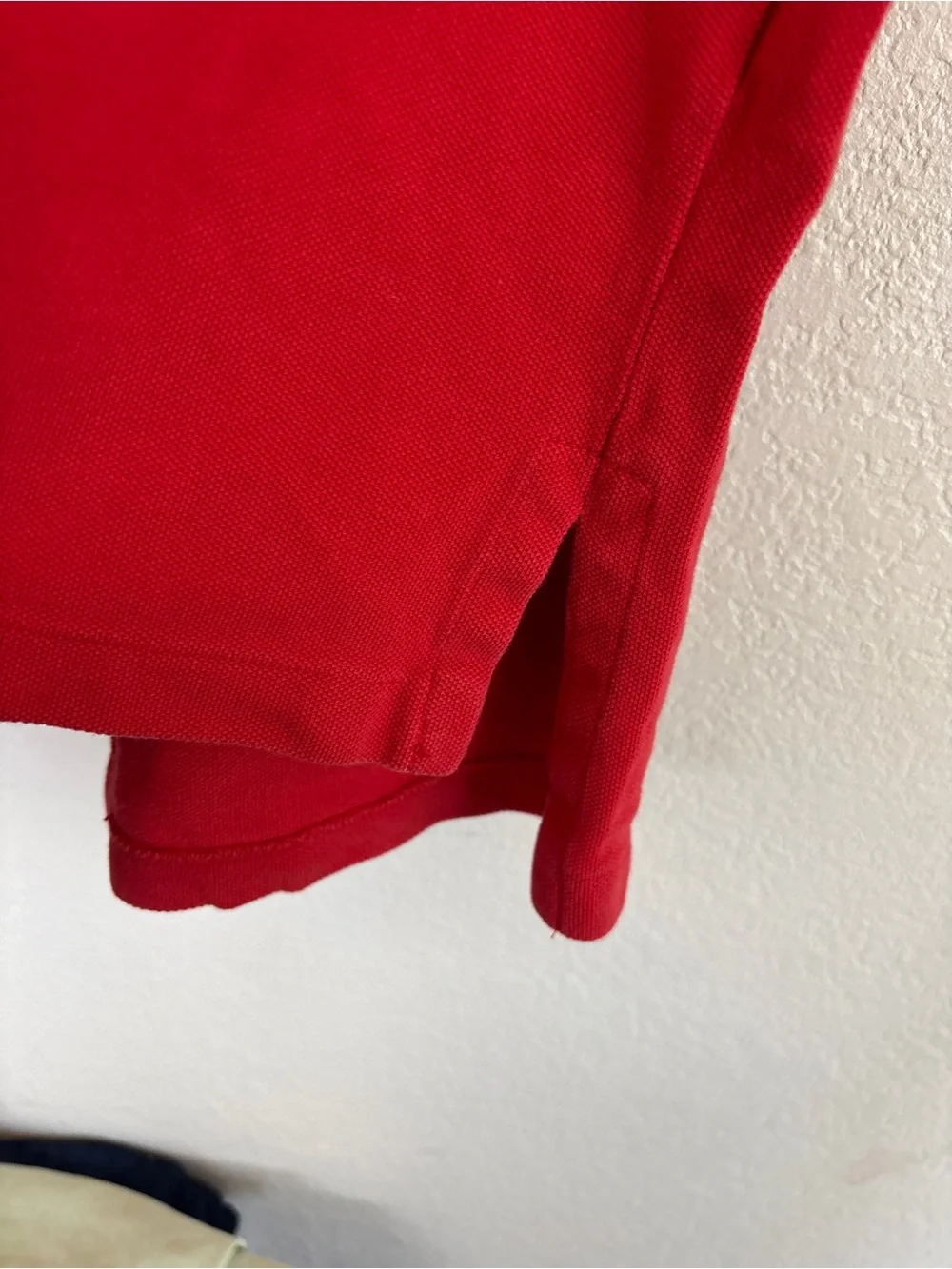 Ralph Lauren Red Short-Sleeve Polo with Embroidered Bear size L